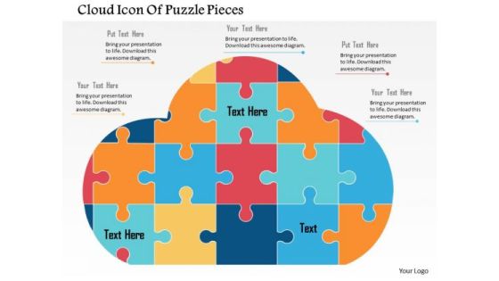 Business Diagram Cloud Icon Of Puzzle Pieces Presentation Template Business Diagram Cloud Icon Of Puzzle Pieces Presentation Template