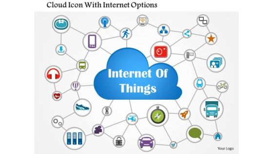 Business Diagram Cloud Icon With Internet Options Presentation Template Business Diagram Cloud Icon With Internet Options Presentation Template