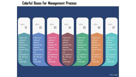 Business Diagram Colorful Boxes For Management Process Presentation Template Business Diagram Colorful Boxes For Management Process Presentation Template