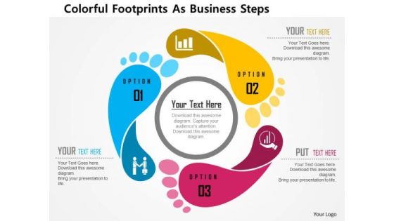 Business Diagram Colorful Footprints As Business Steps Presentation Template Business Diagram Colorful Footprints As Business Steps Presentation Template
