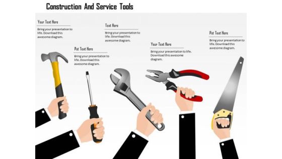 Business Diagram Construction And Service Tools Presentation Template