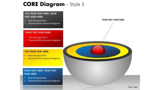 Business Diagram Core Diagram Colorful Style Marketing Diagram