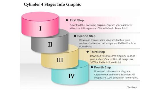 Business Diagram Cylinder 4 Stages Info Graphic Presentation Template Business Diagram Cylinder 4 Stages Info Graphic Presentation Template