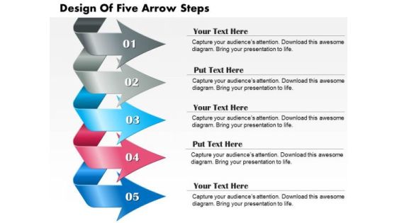 Business Diagram Design Of Five Arrow Steps Presentation Template Business Diagram Design Of Five Arrow Steps Presentation Template
