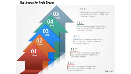 Business Diagram Five Arrows For Profit Growth Presentation Template Business Diagram Five Arrows For Profit Growth Presentation Template