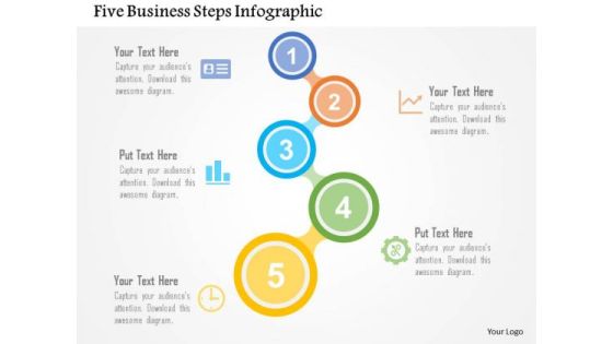 Business Diagram Five Business Steps Infographic Presentation Template Business Diagram Five Business Steps Infographic Presentation Template