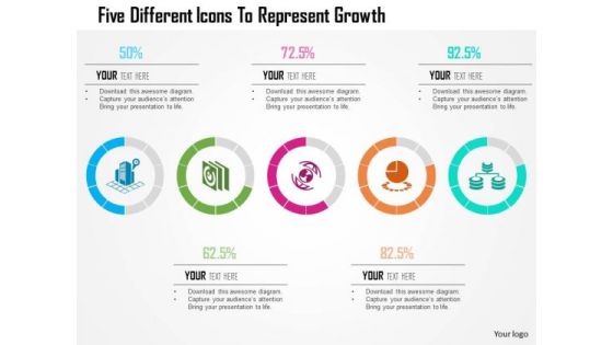 Business Diagram Five Different Icons To Represent Growth Presentation Template Business Diagram Five Different Icons To Represent Growth Presentation Template