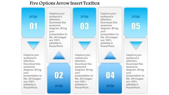 Business Diagram Five Options Arrow Insert Textbox Presentation Template Business Diagram Five Options Arrow Insert Textbox Presentation Template