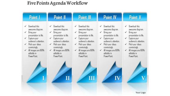 Business Diagram Five Points Agenda Workflow Presentation Template Business Diagram Five Points Agenda Workflow Presentation Template