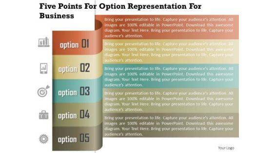 Business Diagram Five Points For Option Representation For Business Presentation Template Business Diagram Five Points For Option Representation For Business Presentation Template
