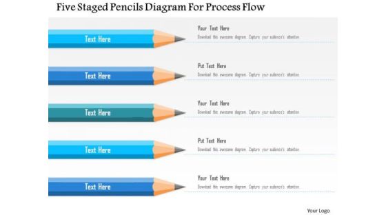 Business Diagram Five Staged Pencils Diagram For Process Flow PowerPoint Template Business Diagram Five Staged Pencils Diagram For Process Flow PowerPoint Template