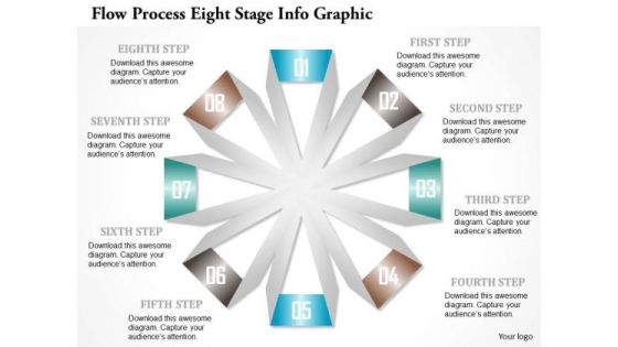 Business Diagram Flow Process Eight Stage Info Graphic Presentation Template
