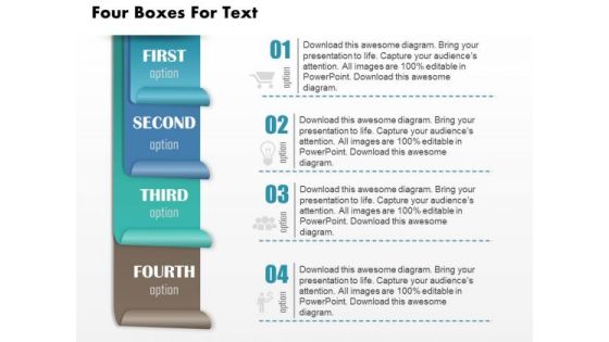 Business Diagram Four Boxes For Text Presentation Template Business Diagram Four Boxes For Text Presentation Template