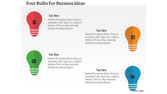 Business Diagram Four Bulbs For Business Ideas Presentation Template Business Diagram Four Bulbs For Business Ideas Presentation Template