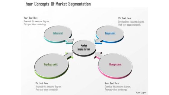 Business Diagram Four Concepts Of Market Segmentation Presentation Template Business Diagram Four Concepts Of Market Segmentation Presentation Template