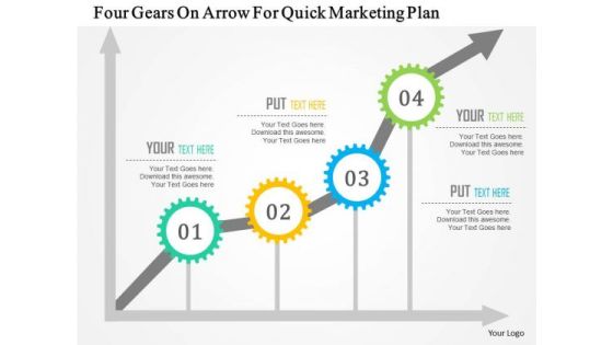 Business Diagram Four Gears On Arrow For Quick Marketing Plan Presentation Template Business Diagram Four Gears On Arrow For Quick Marketing Plan Presentation Template