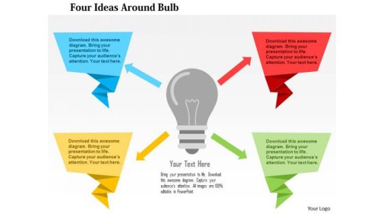 Business Diagram Four Ideas Around Bulb Presentation Template Business Diagram Four Ideas Around Bulb Presentation Template