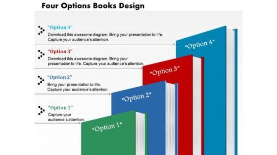 Business Diagram Four Options Books Design Presentation Template Business Diagram Four Options Books Design Presentation Template
