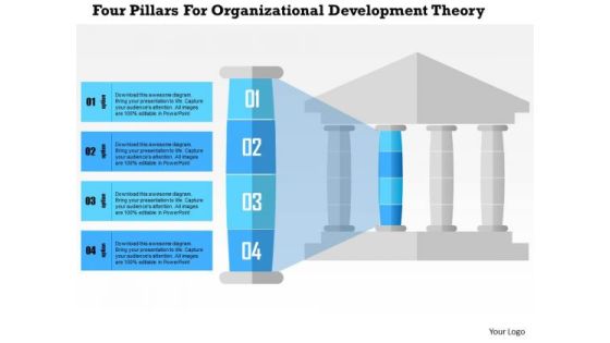 Business Diagram Four Pillars For Organizational Development Theory Presentation Template Business Diagram Four Pillars For Organizational Development Theory Presentation Template