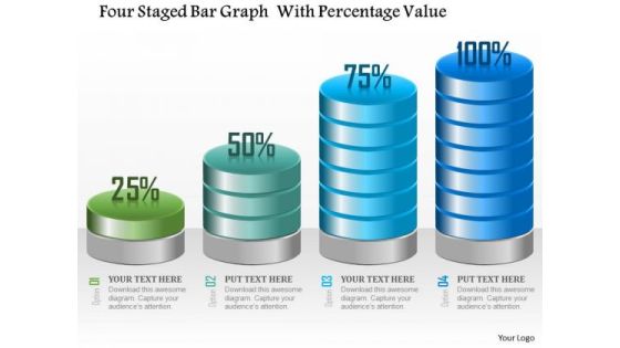 Business Diagram Four Staged Bar Graph With Percentage Value Presentation Template Business Diagram Four Staged Bar Graph With Percentage Value Presentation Template