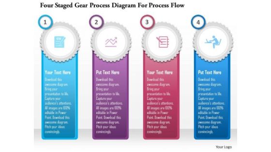 Business Diagram Four Staged Gear Process Diagram For Process Flow Presentation Template Business Diagram Four Staged Gear Process Diagram For Process Flow Presentation Template