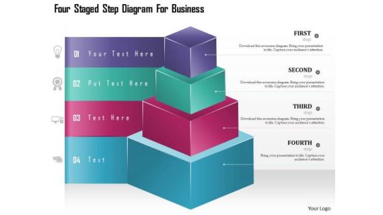 Business Diagram Four Staged Step Diagram For Business Presentation Template Business Diagram Four Staged Step Diagram For Business Presentation Template