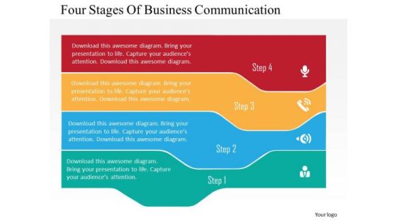 Business Diagram Four Stages Of Business Communication Presentation Template Business Diagram Four Stages Of Business Communication Presentation Template