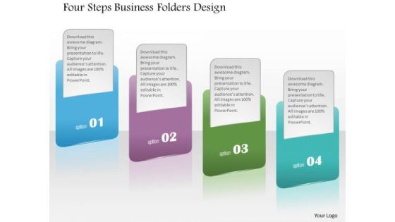 Business Diagram Four Steps Business Folders Design Presentation Template Business Diagram Four Steps Business Folders Design Presentation Template