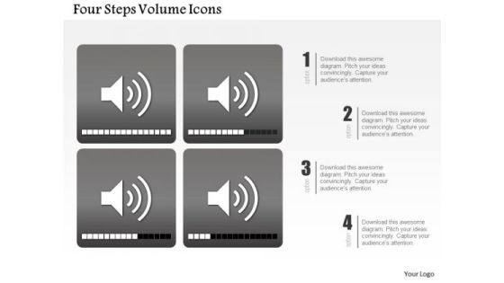 Business Diagram Four Steps Volume Icons Presentation Template Business Diagram Four Steps Volume Icons Presentation Template