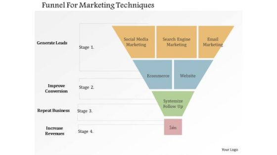 Business Diagram Funnel For Marketing Techniques Presentation Template Business Diagram Funnel For Marketing Techniques Presentation Template