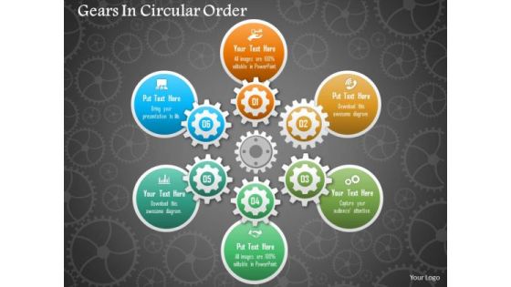 Business Diagram Gears In Circular Order Presentation Template Business Diagram Gears In Circular Order Presentation Template