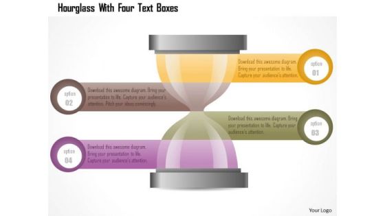 Business Diagram Hourglass With Four Text Boxes Presentation Template Business Diagram Hourglass With Four Text Boxes Presentation Template