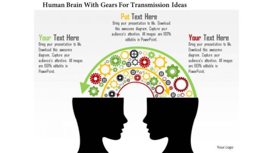 Business Diagram Human Brain With Gears For Transmission Ideas Presentation Template Business Diagram Human Brain With Gears For Transmission Ideas Presentation Template