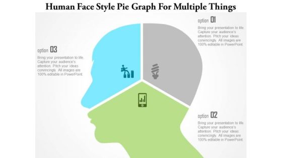 Business Diagram Human Face Style Pie Graph For Multiple Things Presentation Template Business Diagram Human Face Style Pie Graph For Multiple Things Presentation Template