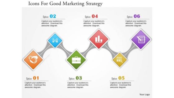 Business Diagram Icons For Good Marketing Strategy Presentation Template