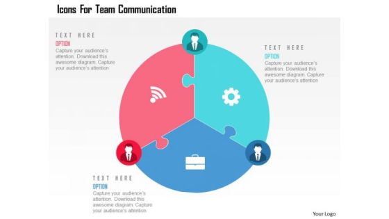 Business Diagram Icons For Team Communication Presentation Template