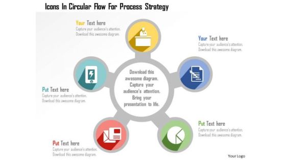 Business Diagram Icons In Circular Flow For Process Strategy Presentation Template Business Diagram Icons In Circular Flow For Process Strategy Presentation Template