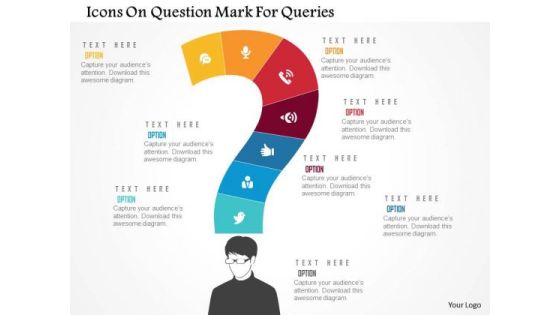 Business Diagram Icons On Question Mark For Queries Presentation Template Business Diagram Icons On Question Mark For Queries Presentation Template