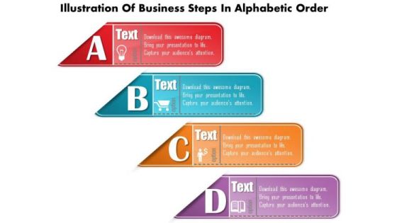 Business Diagram Illustration Of Business Steps In Alphabetic Order Presentation Template Business Diagram Illustration Of Business Steps In Alphabetic Order Presentation Template
