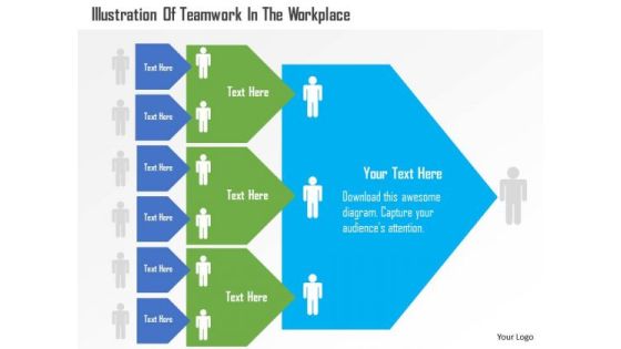 Business Diagram Illustration Of Teamwork In The Workplace Presentation Template Business Diagram Illustration Of Teamwork In The Workplace Presentation Template