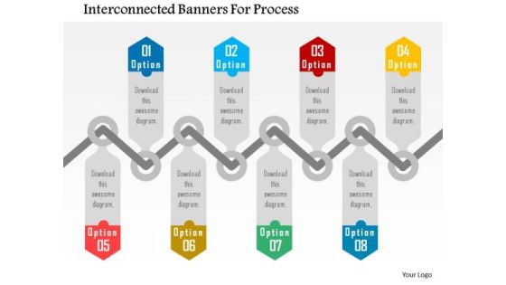 Business Diagram Interconnected Banners For Process Presentation Template Business Diagram Interconnected Banners For Process Presentation Template