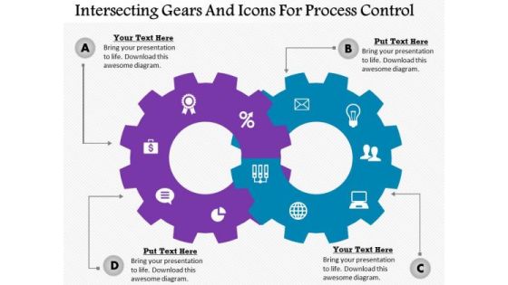 Business Diagram Intersecting Gears And Icons For Process Control Presentation Template Business Diagram Intersecting Gears And Icons For Process Control Presentation Template