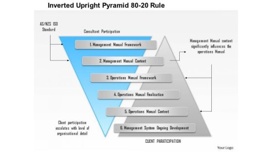 Business Diagram Inverted Upright Pyramid 80 20 Rule Presentation Template Business Diagram Inverted Upright Pyramid 80 20 Rule Presentation Template