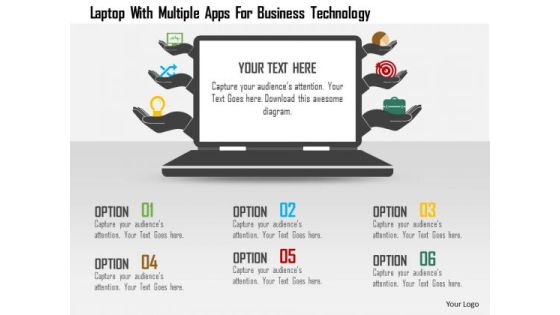 Business Diagram Laptop With Multiple Apps For Business Technology Presentation Template Business Diagram Laptop With Multiple Apps For Business Technology Presentation Template