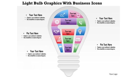Business Diagram Light Bulb Graphics With Business Icons Presentation Template Business Diagram Light Bulb Graphics With Business Icons Presentation Template