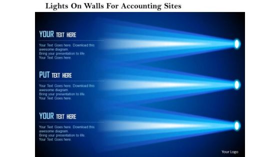 Business Diagram Lights On Walls For Accounting Sites Presentation Template Business Diagram Lights On Walls For Accounting Sites Presentation Template