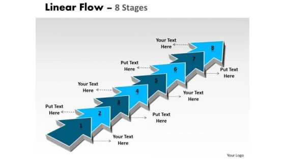 Business Diagram Linear Flow 8 Stages Marketing Diagram