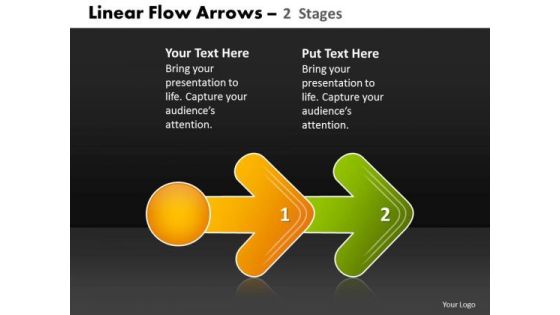 Business Diagram Linear Flow Arrow 2 Stages Business Diagram Linear Flow Arrow 2 Stages