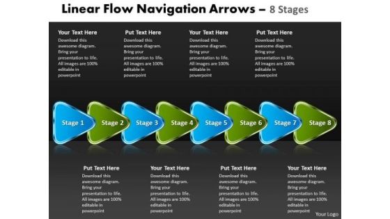Business Diagram Linear Flow Navigation Arrow 8 Stages Sales Diagram Business Diagram Linear Flow Navigation Arrow 8 Stages Sales Diagram