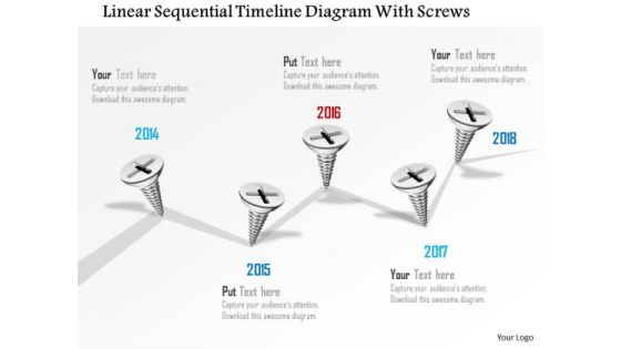 Business Diagram Linear Sequential Timeline Diagram With Screws PowerPoint Template Business Diagram Linear Sequential Timeline Diagram With Screws PowerPoint Template